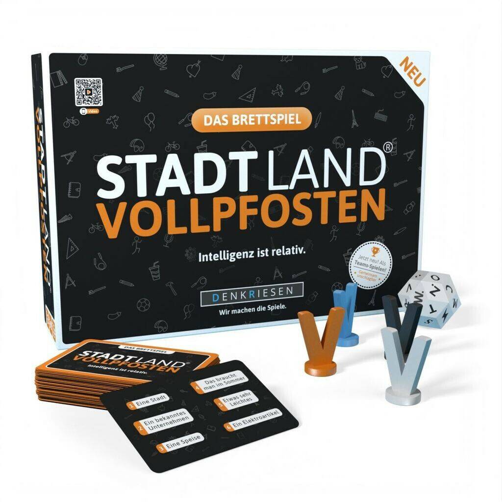 Party-Spiele Stadt-Land Vollpfosten - das Brettspiel