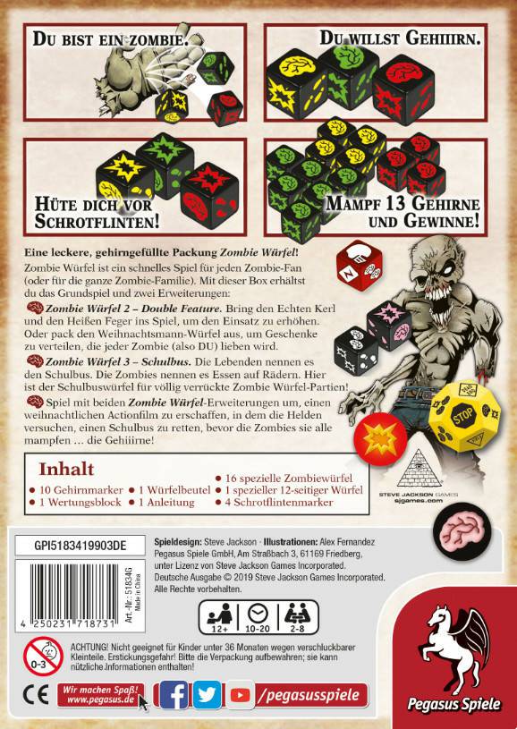 Würfelspiele Zombie Würfel - Die Horde (51834G)